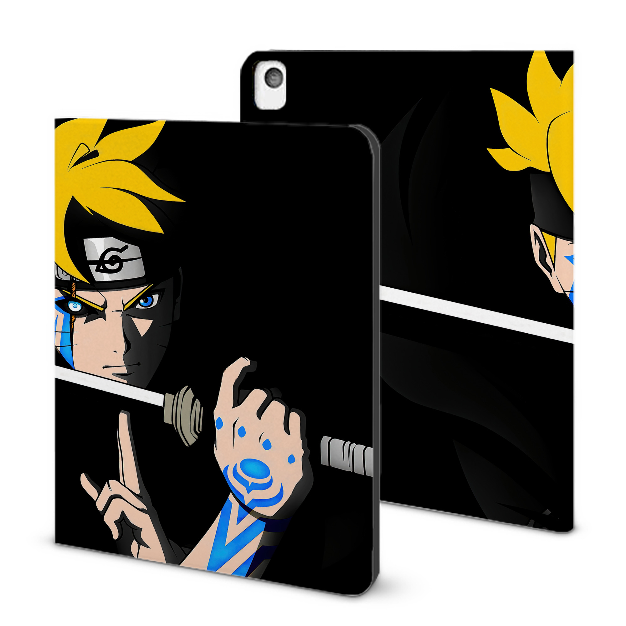 （画像用） NARUTO -ナルト- NARUTO -ナルト- 疾風伝 IPadケース ペンホルダー付き ブックスタイルデザイン